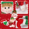 Hopearl Adorable Christmas Boy Elf Stuffed Doll Santa Helper Figurines for Holiday Handmade Plush Characters Fun Decorations Toys for Kids Party Favors, Red, 13''
