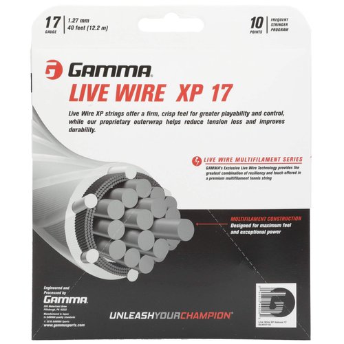 Gamma Live Wire XP 17G Tennis String, Natural