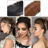Generic 3PCS Invisible Fluffy Hair Pad, Portrayi Invisible Fluffy Hair Pad, Hair Bun Invisible False Hair Clip, Fluffy Hair Pad Styling Insert Tool, brown