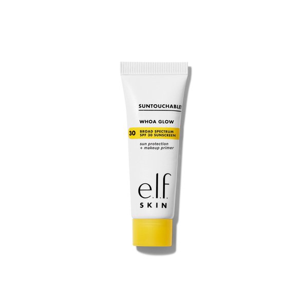 e.l.f. Whoa Glow 30 SPF Sunscreen Mini 0.34 fl oz Sunbeam Sheer Peach Shimmer