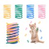 Andiker Cat Spring Toys, 12pcs Colorful & Durable Wide Plastic Cat Toys for Indoor Cats to Play to Release Energy and Keep Fit Bounce Interactive Cat Toy for Swatting, Biting, Hunting Kitten Toys (M)