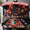 Gejoy 96 Pcs Ninja Birthday Party Supplies Decorations Tableware Kit Include Plates Knives Forks Spoons Napkins for Boy Girls Birthday Party Favors Serve 24 Guests(Boy Style)