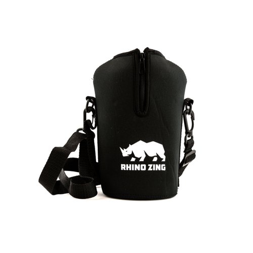 Rhino Zing Neoprene Water Bottle Sleeve/Pouch with Adjustable Shoulder Strap for The 64 Oz Water Bottle
