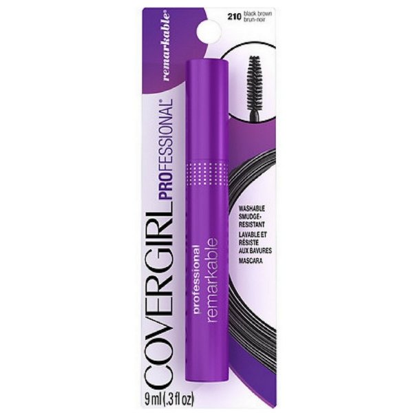 CoverGirl Professional Remarkable Washable Waterproof Mascara, Black Brown 210, 0.3-Ounce (Pack of 3)