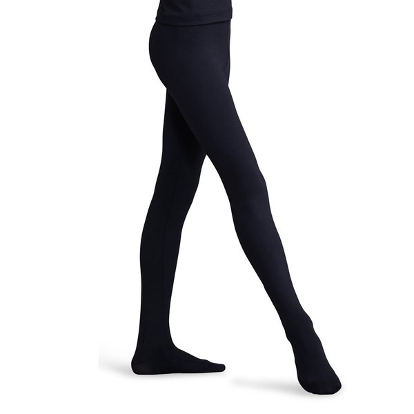 Capezio Big Boys' Tactel Footed Tight, Black, Small