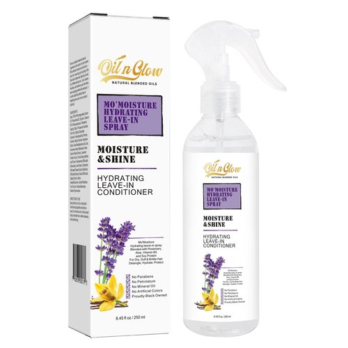 Natural Leave In Conditioner for Dry Hair. Water Based Hair Moisturizer Anti Frizz for Dry, Dull or Coarse Hair for Optimal Hydration Softer Smoother Hair Color Safe & Sulfate Free 8.45 Fl.Oz