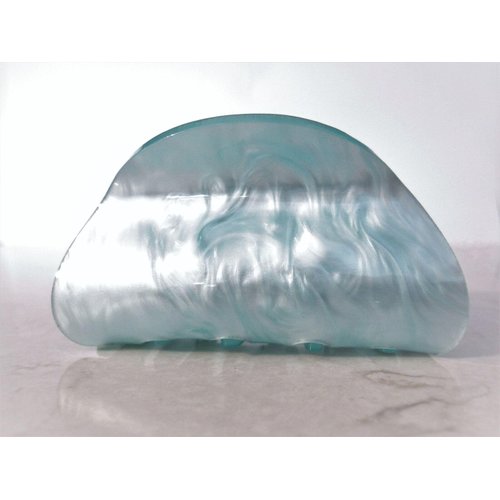 Generic Aqua blue marbled hair claw clip