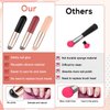 3pcs Nail Silicone Brush, Reusable Nail Gradient Brush Silicone Jelly Head Nail Brushes Concealer Lipstick Makeup Brush Soft Nail Painting Ombre Brush for DIY French Nail Art Tip Manicure Tool
