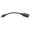 Tripp Lite U052-06N Micro USB to OTG Host Adapter Cable 5-Pin Micro USB A/A M/F 6-in, Black