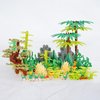 Hayder Jungle Trees Plants Building Blocks with Baseplates, Botanical Parts Leaf Flower Forest Plants Pieces Garden Scenery Building Bricks Toys Compatible with All Major Brands