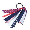 4th of july ponytail holder streamer hair ties,patroic red white blue ribbon bow hair scrunchies,cheer outfit accessories gift for grils