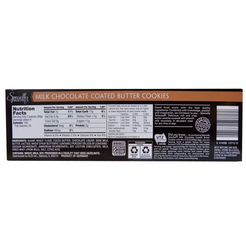 Milk Chocolate Covered Butter Cookies - 4.4-Ounce Boxes (Pack of 2)