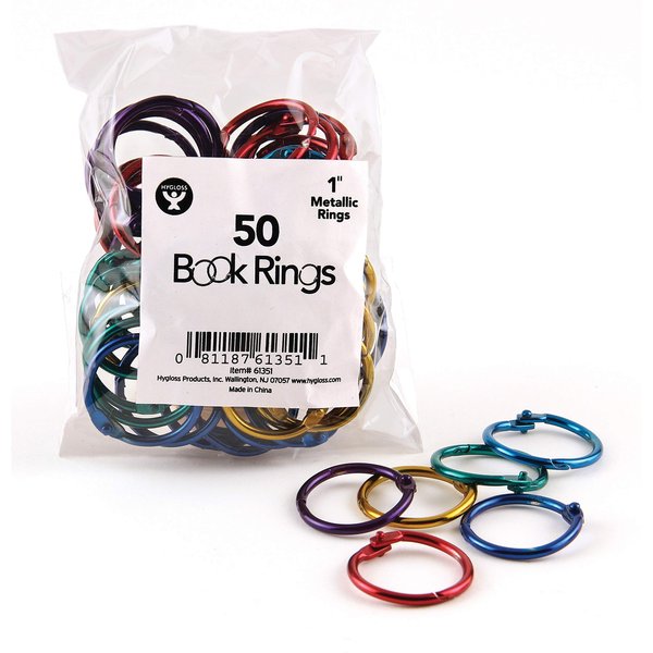 Hygloss Products, Inc Hygloss Products Book Rings, 1 inch, Colors May Vary