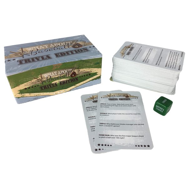 Grandma Smiley's What About Baseball Trivia Game Edition, Baseball Games, Sports Games, 500 Trivia Cards, Baseball Card Game, Trivia Games for Kids and Adults Ages 15 and Up
