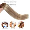 Ugrace Hair Wire Hair Extensions Real Human Hair 14 inch 70g Transparent Invisible Fish Line Straight Clip in Human Hair Extensions for Women