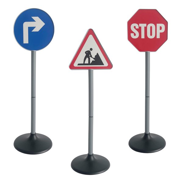 ARTFILIF Traffic sign toy Set Traffic educational Toys Simulation Street sign Toys 3 Road signs for Kids