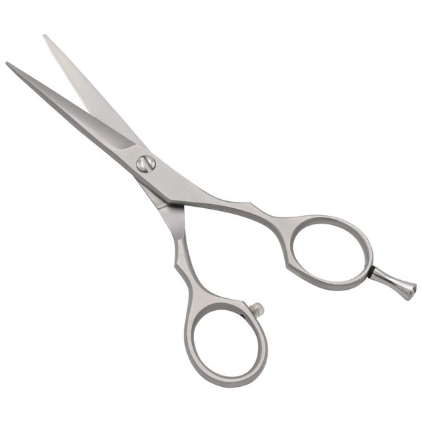 J2 Japanese Steel Barber Hair Cutting Scissors Shears Tempered Stainless Razor Sharp Mustache Haircut Hairdresser (6 inch, Silver)