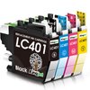 Kingjet LC401 Ink Cartridges Replacement for Brother LC401 Ink Cartridges Compatible with LC401 Ink Cartridges for Brother Printer MFC-J1010DW MFC-J1170DW MFC-J1012DW, 4PK（Black/Cyan/Magenta/Yellow