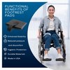 NYOrtho Wheelchair Footrest Sleeves – Set of 2 Non-Slip Footplate Pads for Wheelchairs – Padded Vinyl Cushion Covers with Hygenic Fabric, Easy to Clean, Comfortable & Durable – Made in USA