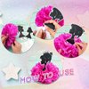 JEZOMONY Girl Birthday Party Decorations Supplies, 8 PCS Centerpieces for Girl Princess Theme, Birthday Table Decorations Paper Flowers