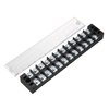 uxcell a13052800ux0615 600V 25A Double Rows 12P 12 Positions Covered Barrier Screw Terminal Block