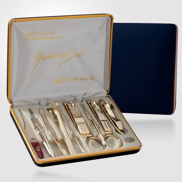 Korean Nail Clippers! World No. 1. Three Seven (777) Travel Manicure Grooming Kit Nail Clipper Set Made in Korea, Since 1975. (637BUG)