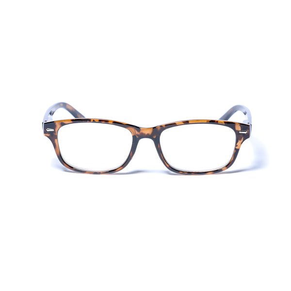 Mass Vision® "The Intellect" Unisex Reading Glasses - Hard Case/Cleaning Cloth Included (2.5, Tortoise)