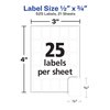 Avery Multi-Use Removable Labels, 1/2" x 3/4", White, Non-Printable, 525 Blank Labels Total (6737)