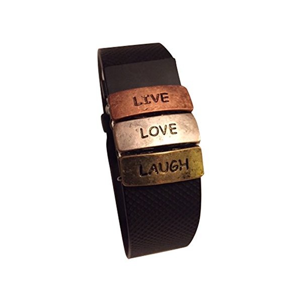 Fitband Fun "Live, Love, Laugh Fitness Band Accessory for Fitbit® Charge, Charge HR, Charge 2, Teslasz