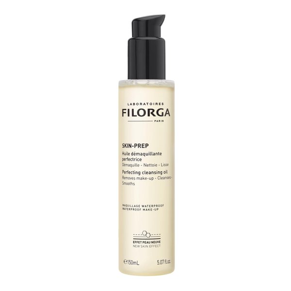 Filorga Skin-Prep Cleansing Oil Makeup Remover with Omega-6 Fatty Acids and Papain Enzymes to Remove Makeup and Deeply Cleanse Skin, 5.07 fl. oz.