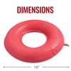 DMI Inflatable Ring Donut Seat Cushion Pillow for Hemorrhoid, Pregnancy, and Tailbone Pain, Red, 18 in