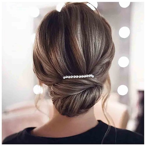 Iaceble French Pearl Hair Comb Pin Bridal Pearl Hair Combs Vintage Pearl Side Comb Hair Piece Weddings Pearl Hair Comb Decorative Hair Accessories for Women and Girls Headdress (A)