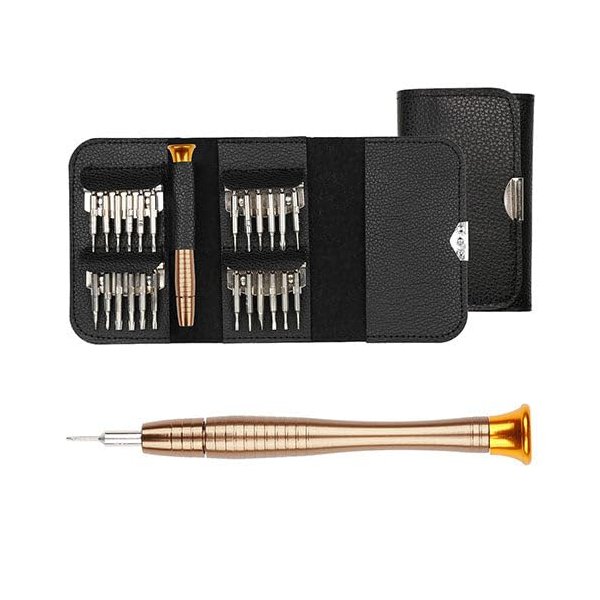 [Pack of 2] 25 in 1 Multi-Purpose Precision Screwdriver Wallet Kit Repair Tools