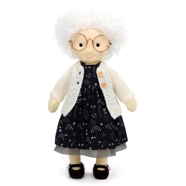 BlissfulPixie Handmade Waldorf Doll- Ella 12", Soft Girl Rag Doll with Cute Stuffed Plush, Ideal First Doll for Babies & Toddlers