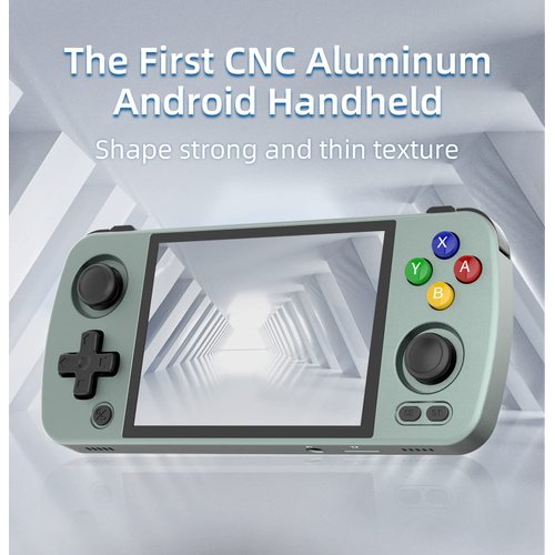 RG405M Pocket Retro Game Handheld Game Console Unisoc Tiger T618 CPU, 4-inch IPS Touch Screen Built-in 4500 mAH Battery 128G TF Card Pre-loaded 3172 Games Compatible with 5G WIFI and Bluetooth 5.0