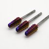 Fasaki VOLCANO 3XC Tungsten Carbide Nail Drill Bits 3/32 - Fastest Safety Remove Acrylic, Hard Gel, Save Time Long-Lasting Nail Drill Bits With Purple Coarse Cover