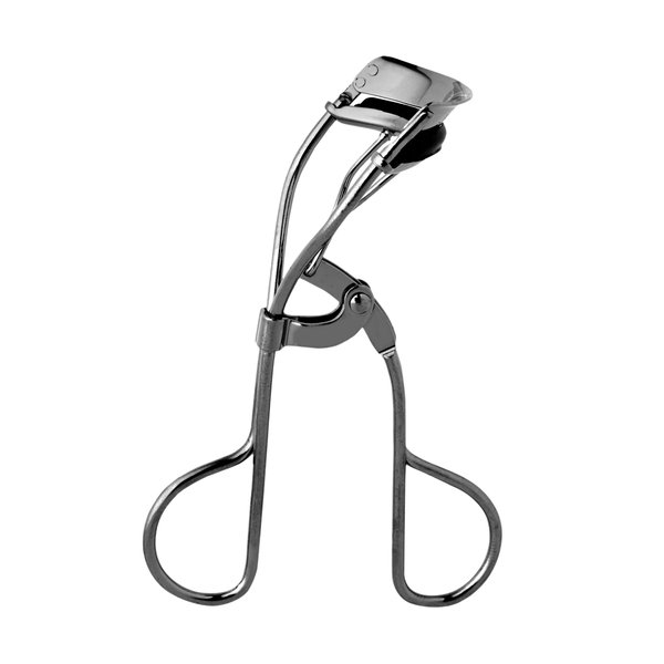 JAPONESQUE Extreme Lash Curler - Scissor Comfort Handle, Deep Curl, Keeps Lashes Curled for 8 Hours, High Arch Design, for Natural or False Lashes, Includes 1 Refill Pad (Gunmetal)