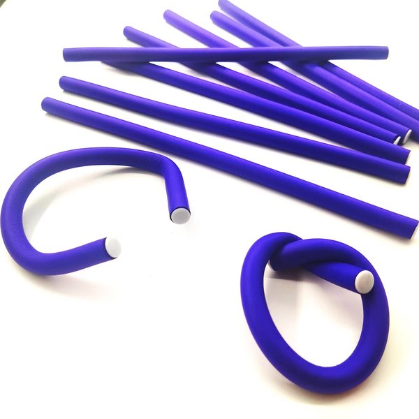 10 Pieces Flexible Curling Rods Twist Foam Hair Rollers Soft Foam No Heat Hair Rods Rollers Curler hot curly hair For women with long and short hair (0.31 x 9.4 purple)