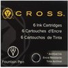 Cross Fountain Pen Ink Cartridge - Black (six per card)