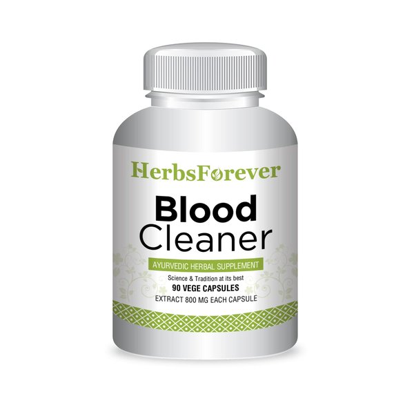 Herbsforever Blood Cleaner Capsules – Ayurvedic Herbal Supplement – Support for Blood Purifier, Skin Itching, Rashes, Pigmentation, Blemishes and Dermatitis – 90 Vege Capsules – 800 Mg Each
