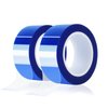MEBMIK 2 Rolls 20mm x16m(52FT) Blue Heat Tape High Temperature Heat Resistant Tape Heat Transfer Tape for Heat Sublimation Press Vinyl,No Residue