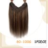Clip in Hair Extensions Highlight #2T6P2 U Part Clip in 18 Inch 80g Balayage Dark Brown with Chocolate Brown One Piece Hairpieces Human Hair Clip in Extensions