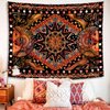 Fowocu Orange Sun and Moon Tapestry Wall Hanging, Indie Hippie Mandala Cool Wall Tapestries, Aesthetic Tapestry for Bedroom Living Room Dorm (Orange, 30'' × 40'')