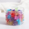 DIYOVNAK Mini hair claws small claw clamp 0.59inch hair claw clips for women 48pcs-pack (Transparent Butterfly-48PCS)