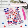 SILPECWEE 15 Sheets 4th of July Nail Polish Strips Independence Day Nail Wraps for Women Patriotic American Nail Polish Stickers Self Adhesive Fingernail Manicure Design with Nail File