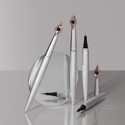 AKARY Wand Liquid Silver Eyeliner Waterproof, Quick Drying Gel Eyeliner for Women Eyes Wing Eyeliner, Colored Eyeliner Long Lasting Wear, Ultra Fine Brush Tip Pen for All-Day Wear, 04 Silver