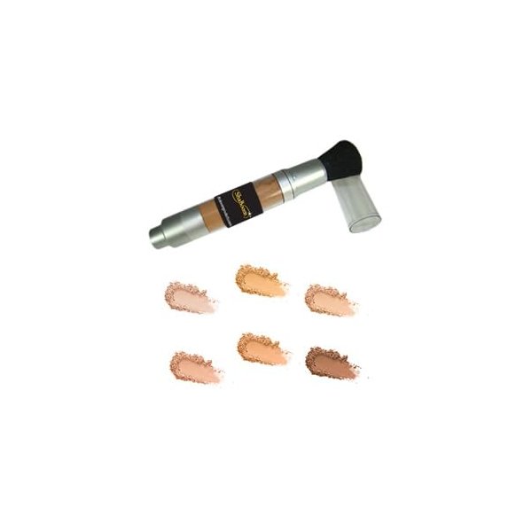 ShaBoom Beauty Mineral Foundation Loose Powder Makeup SPF 15 Sunscreen, Oil Free Talc Free Paraben Free Cruelty Free, Natural Lightweight Coverage for All Skin Types (Wand Applicator)