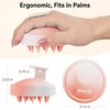 HEETA Scalp Massager Hair Growth, Scalp Scrubber Exfoliator with Soft Silicone Bristles for Dandruff Removal, Shampoo Brush for Wet Dry Hair Scalp Care, Gradient Pink