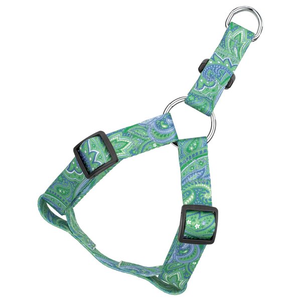 Country Brook Petz - Green Paisley Step-in Dog Harness - Paisley Collection with 5 Classy Designs (1 Inch, Medium)