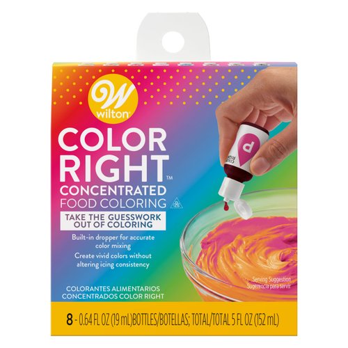 Wilton Color Right Performance Food Coloring Set, 8 Colors